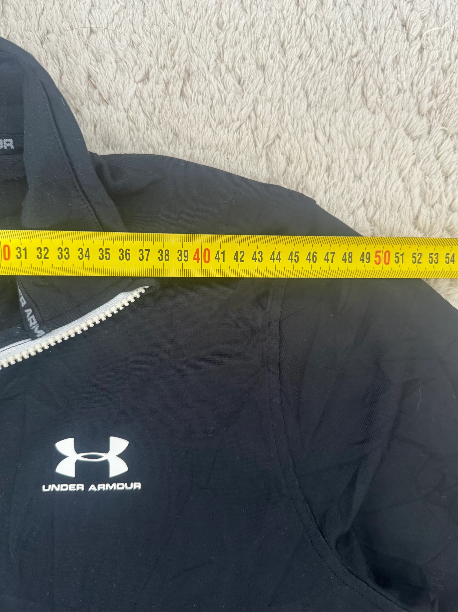 Under Armour Track Jacket Black Full Zip Sportswear Athletic Training Jacket Size M – photo 8